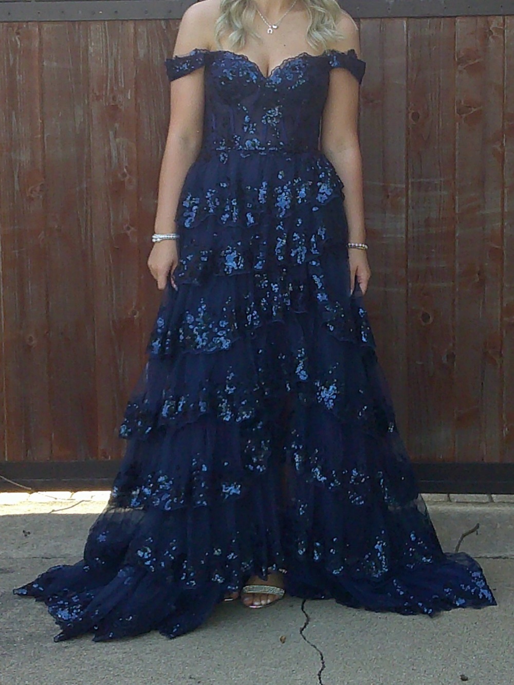 Navy Sparkly Prom Dress